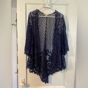 Miami Navy Lace Kimono